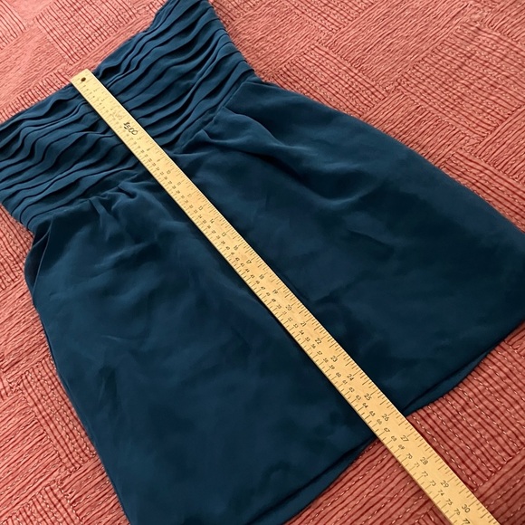 Women’s Size 4 - Sparkle & Fade Pleated Strapless teal Dress - Picture 10 of 15